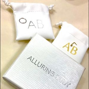 Alluring Body 14k gold and diamond nostril stud, ring